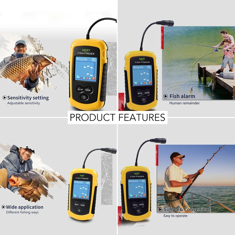 Lucky LCD Color Screen Portabl - огляд і ціна Fish Finder Gps