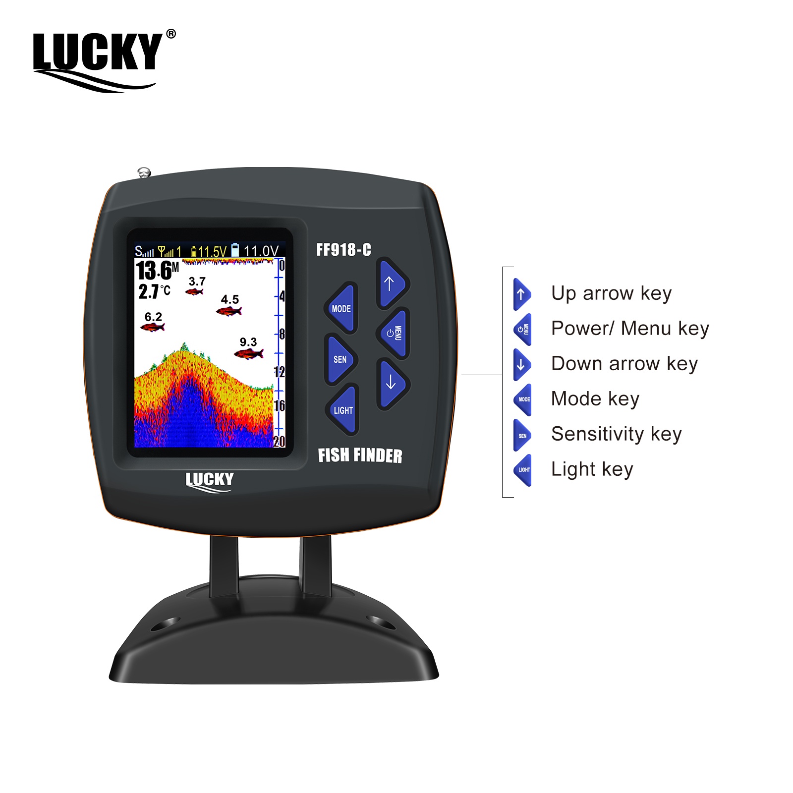 Lucky FF918 Wireless Remote Co - огляд і ціна Fish Finder Transducer